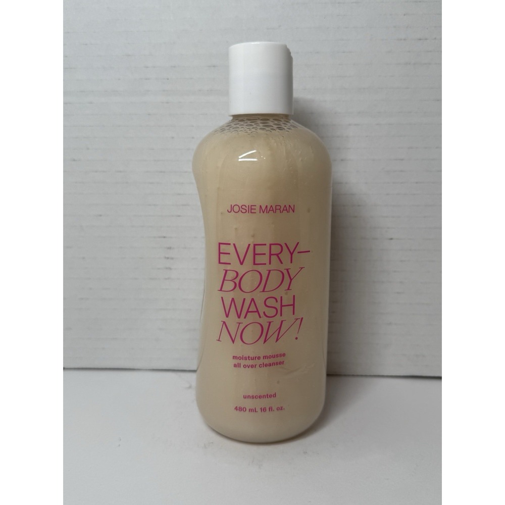 New Josie Maran EveryBODY Wash Now Moisture Mousse Cleanser 16oz Unscented